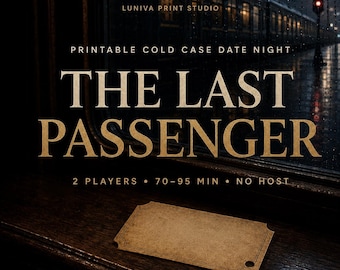 Printable Cold Case Game for Couples | 2 Player Detective Mystery Date Night | The Last Passenger