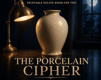 Printable Escape Room for Two | The Porcelain Cipher | Date Night Mystery Game