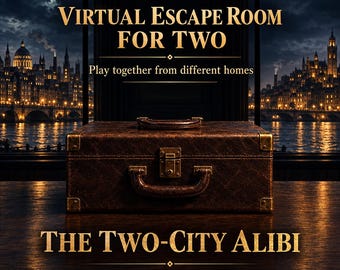 Virtual Escape Room for Couples | Long Distance Date Night Game for Two | The Two-City Alibi