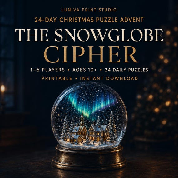 Christmas Puzzle Advent Calendar | 24-Day Family Mystery for Teens and Adults