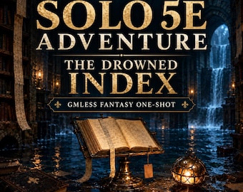 Solo RPG Adventure PDF | GMless 5E Fantasy One Shot | The Drowned Index