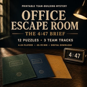 Printable Office Escape Room | Team Building Game for Coworkers | 4–24 Players
