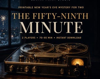 New Year's Eve Mystery Game for Couples | Printable Escape Room for Two | The Fifty-Ninth Minute