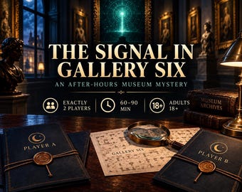 Mystery Game for Couples | Printable Escape Room for Two | The Signal in Gallery Six