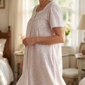 Front Opening Nightdress | Gift for Bedridden | Surgery Care Package | Post Surgery Gift | Easy Dressing Nightwear for Recovery & Arthritis