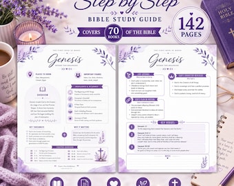 Entire Bible Summary Printable, Bible Study Guide for Women & Teens, Prayer Journal, SOAP, Easy Bible Study for Beginners,66 Books Explained