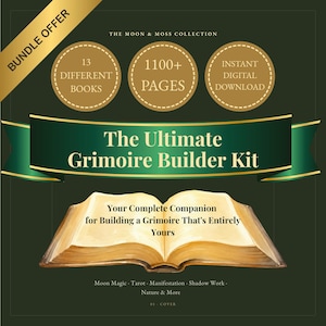 Ultimate Grimoire Builder Kit | Printable Pages | Witch Planner Tarot Journal Bundle | Digital Download