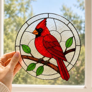 Vorlage für einen Buntglas-Sonnenfänger (PDF) | Druckbare Glasvorlage | Tiffany-Technik | Kommerzielle Nutzung | Sofort-Download
