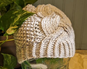 Hand knitted Cable Hats