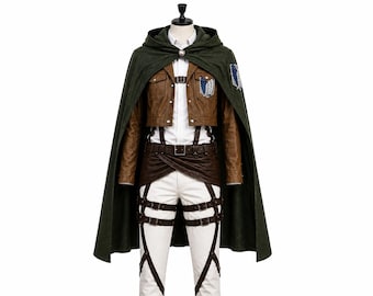 Attack on Titan Cosplay, Uniform des Aufklärungstrupps, Kostüm des Späherregiments, taktisches Anime-Outfit, Militär-Cosplay, Kleidung für Anime-Conventions