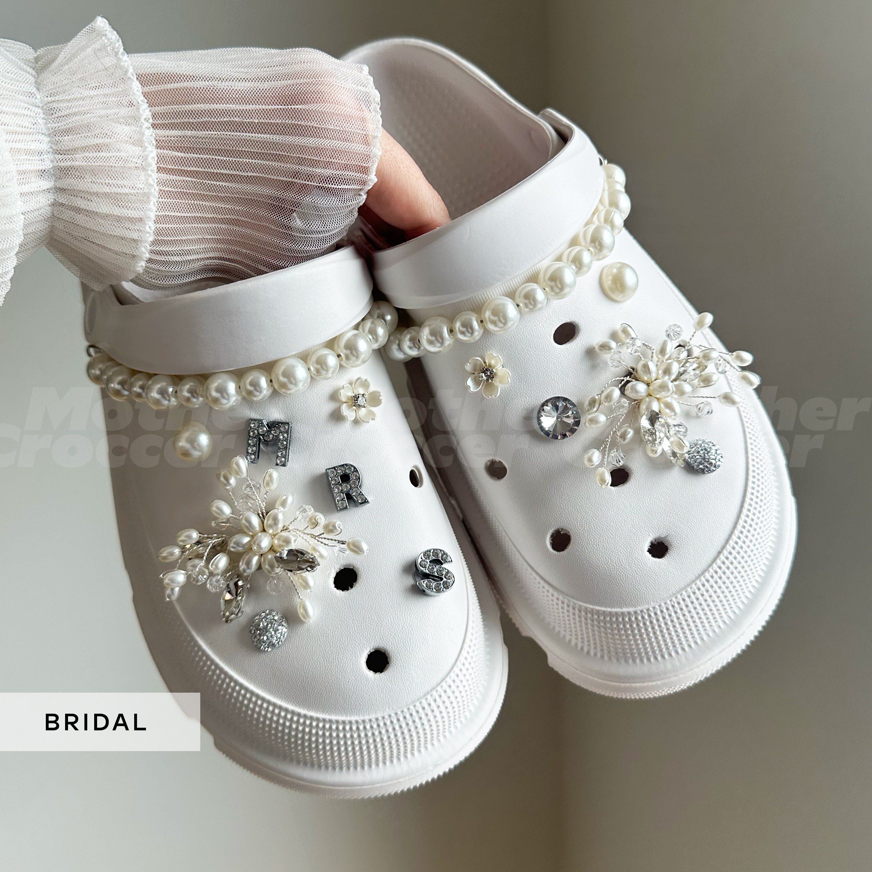 Sparkly wedding crocs deals