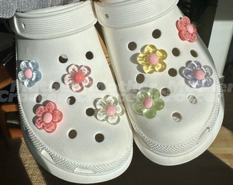 Set di ciondoli per scarpe con fiori di gelatina pastello