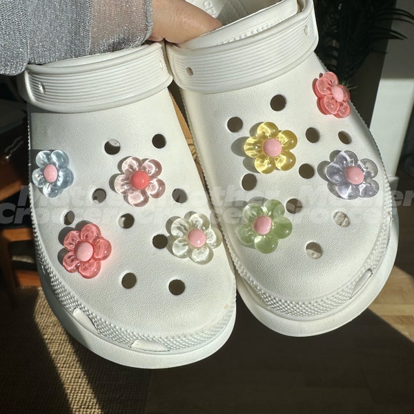 Pastel Jelly Flower Shoe Charm Set