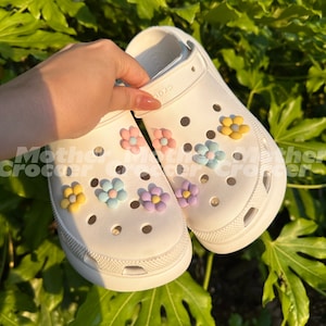 Pastel Flower Shoe Charm Set
