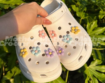 Pastel Flower Shoe Charm Set