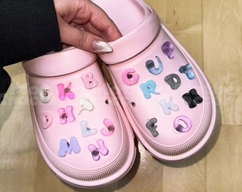 CUSTOM COLOURS Matte Y2K Letter Alphabet Resin Shoe Charms