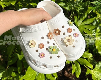 Set of Multicolour Resin Flower Shoe Charms