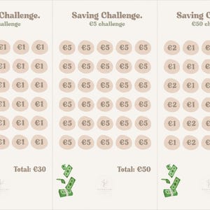 Euro saving list 5pcs