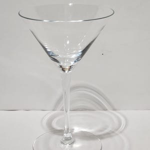 single vintage crystal martini glass