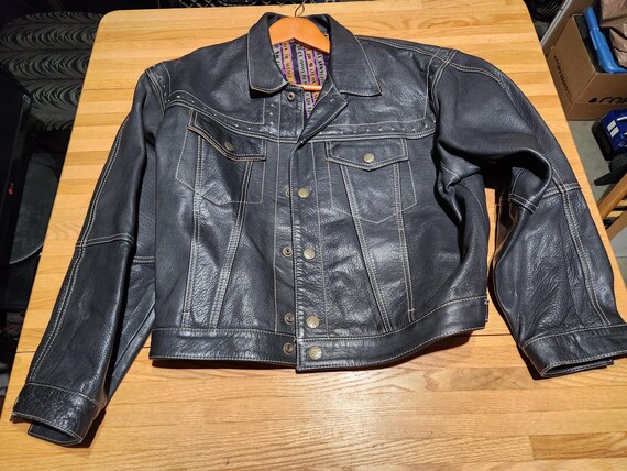 cool small leather jacket from the early 90's
