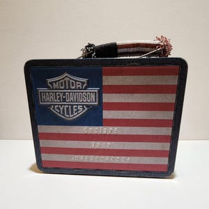 harley davidson - declare your independence lunchbox - unsed -