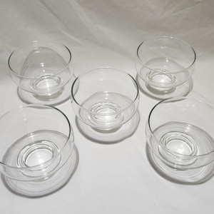 vintage 90s glass ice cream bowls