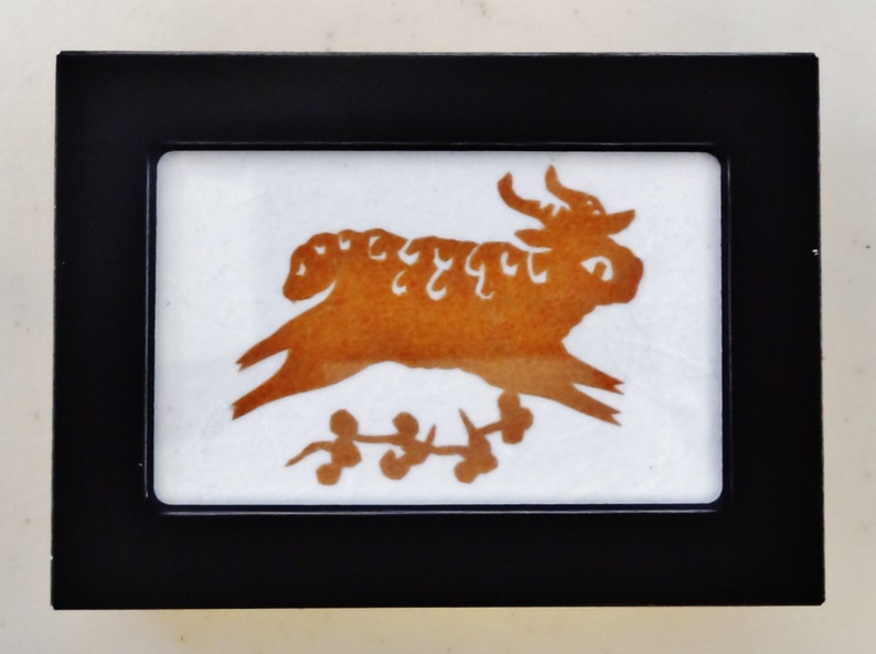 Sheep Tiny Paper Cutting Picture image 1