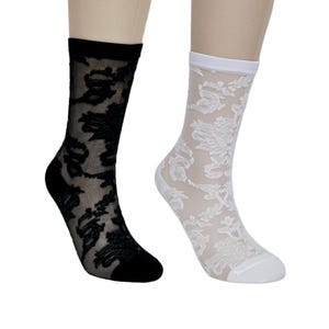 Summer Cute Socks/ See Through Socks/ Lace Lightweight Socks / Dress Socks/ Sneaker Socks/ Flower Lace Socks/ Girl Socks/Women Socks