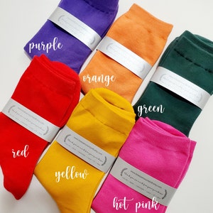 Soft Socks/Lightweight Crew Socks/Cool Sneaker Socks/Novelty Socks/Black & Gray/Vivid/Pastel/Comfortable Socks/Women Socks/All-Season Socks image 3