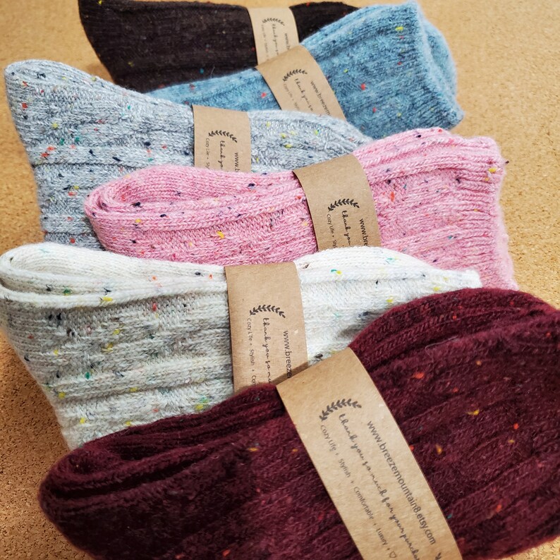 CUTE Cozy Wool Socks Premium Warm Socks Cute Colorful Dots - Etsy