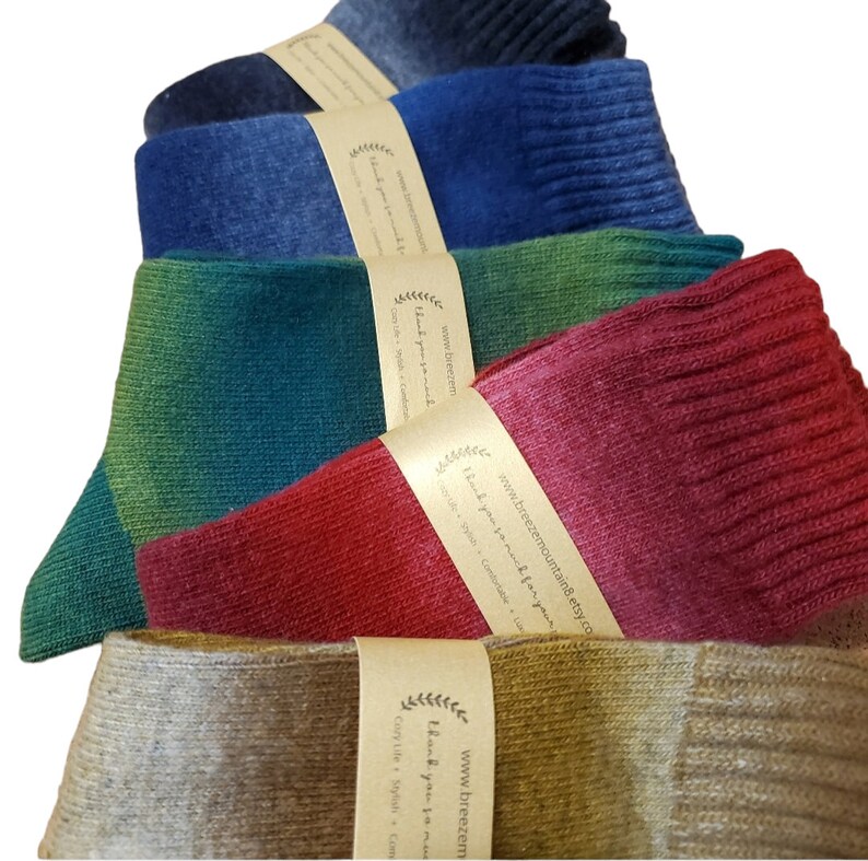 Cozy Wool Socks Ombre Unique Wool Socks Stylish Cute Warm Socks Perfect for Modest Pumps, High Quality Warm Socks, Gift a Girl and Women image 1