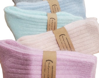 Cozy Wool Angora  Socks|  Pastel High Quality Socks |  Premium Winter Warm Socks|  Cute Warm Socks| Crew Soft Socks | Perfect Gifts for Her