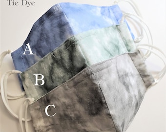 4 Layer Face Mask / Face Masks With Nose Wire and Filter Pocket/4 Layer Reusable Face mask / Dust Mask / Cotton Masks/Washable Masks/Tie Dye