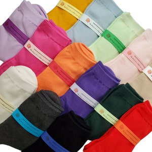 Soft Socks/Lightweight Crew Socks/Cool Sneaker Socks/Novelty Socks/Black & Gray/Vivid/Pastel/Comfortable Socks/Women Socks/All-Season Socks