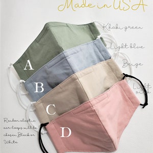 Face Mask/ Face Masks With Nose Wire and Filter Pocket/4 Layer Reusable Face mask/Dust Mask/Cotton Masks/Washable Masks/Cotton Masks(Ellen)