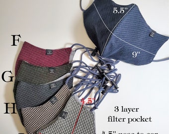 3-laags gezichtsmasker, gezichtsmaskers met filterzak, herbruikbaar gezichtsmasker, stofmasker, katoenen maskers, wasbare maskers, katoenen maskers