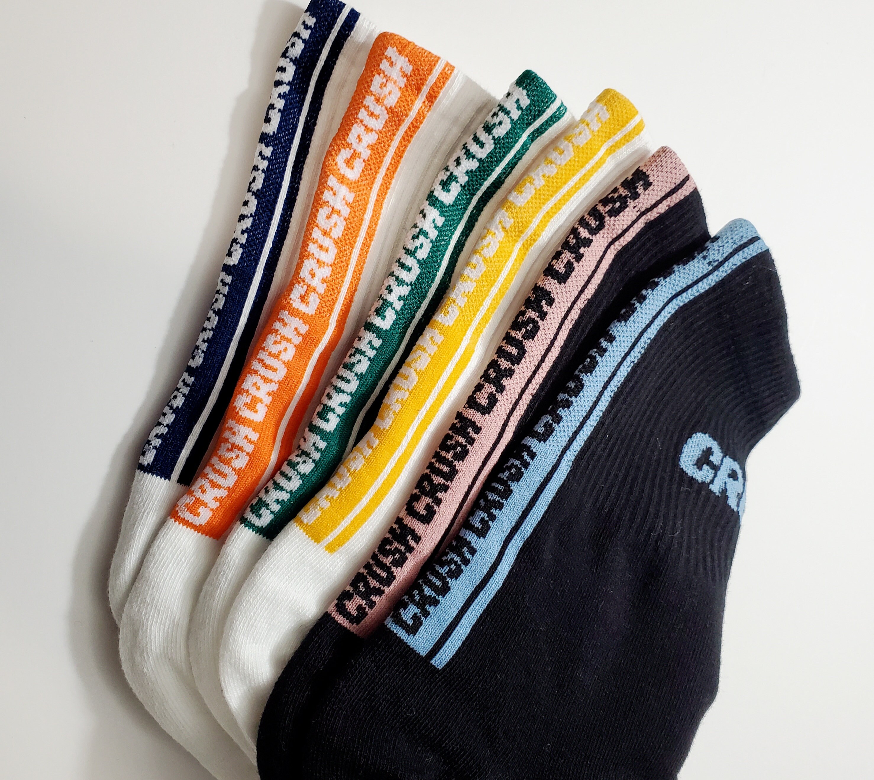 Vivid Color School Socks/ Colorful Lightweight Crew Socks | Etsy