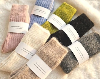 LUXURIOUS ALPACA Merino Wool Socks | Warm, and Thick Cozy | Premium Soft Winter Socks|  Gift for Winter & Holidays