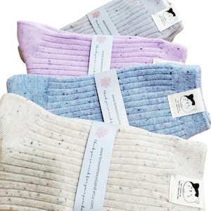CUTE Cotton Socks/ Premium Cotton Socks/ Cute Warm Socks/ Perfect for school girl/ Cozy Crew Soft Socks/Gift for Girl and Women.