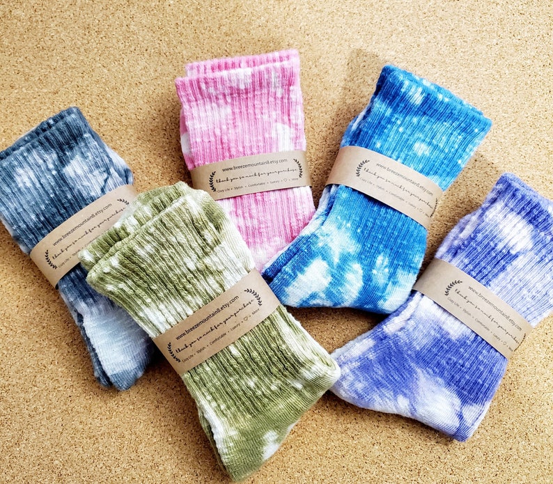 COMPORTABLE Tie Dye Cotton Socks/ Extra Soft Bottom Cushion/ Sneakers Socks/Cotton Socks/High Quality Warm Socks/ Gift a Girl and Women SET 5