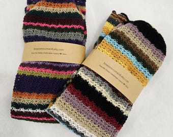 SUPER STYLISH Crochet Knitted Socks, Unique Knitted Texture Socks, Vintage Style, Cute Warm Socks, Stylish Gift for the Fashionista.