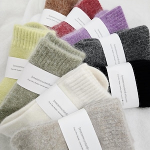 SOFT ANGORA WOOL Socks |Warm Cozy Winter Socks for Women|Premium Winter Warm Socks|Luxury Bed Socks|Perfect Gift for Cold Weather & Holidays