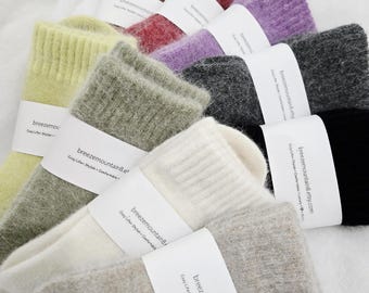 SOFT ANGORA WOOL Socks |Warm Cozy Winter Socks for Women|Premium Winter Warm Socks|Luxury Bed Socks|Perfect Gift for Cold Weather & Holidays