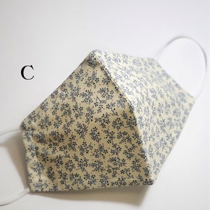 2 layer Cotton Face Mask with Nose Wire Filter Pocket/Reusable and Washable/Premium Mask/ Solid Color Face Mask/Handmade Mask(Cindy)