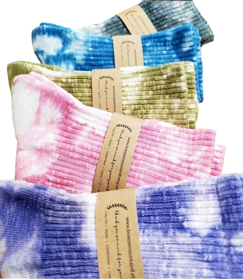 COMPORTABLE Tie Dye Cotton Socks/ Extra Soft Bottom Cushion/ Sneakers Socks/Cotton Socks/High Quality Warm Socks/ Gift a Girl and Women image 1