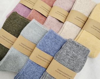 LIGHTWEIGHT CASHMERE WOOL Warm Winter Socks for Women| Premium Cozy Wool Blend Bed Socks |Perfect Gift for Cold Weather & Holidays