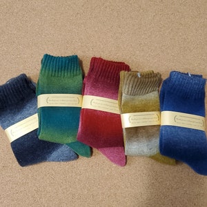 Cozy Wool Socks Ombre Unique Wool Socks Stylish Cute Warm Socks Perfect for Modest Pumps, High Quality Warm Socks, Gift a Girl and Women image 4