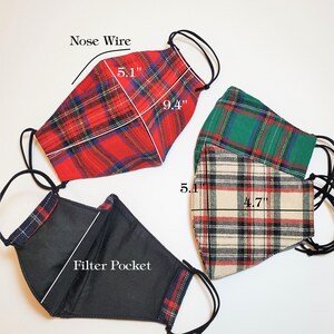 4-lagers RUTIGT vintermask/Ansiktsmasker med nästråd och filterficka/Återanvändbar ansiktsmask/Dammmask/Bomullsmasker/Tvättbara masker bild 7