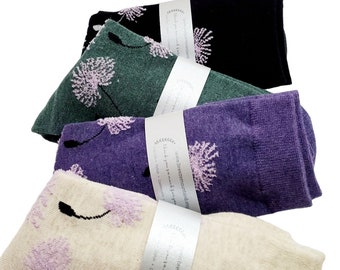 Meias com estampa floral | Meias leves de cano alto | Meias para tênis | Meias florais | Meias femininas | Meias quentes de cano alto para todas as estações | Presente para ela
