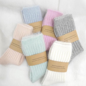 LUXURIOUS ANGORA WOOL Socks | Warm Cozy Winter Socks | Luxury Bed Socks |Premium Soft Winter Socks| Perfect Gift for Cold Weather & Holidays